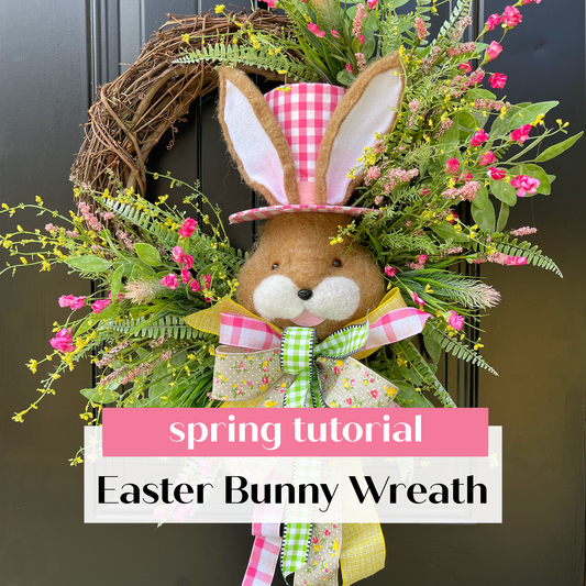 Easter Wreath with Bunny Head