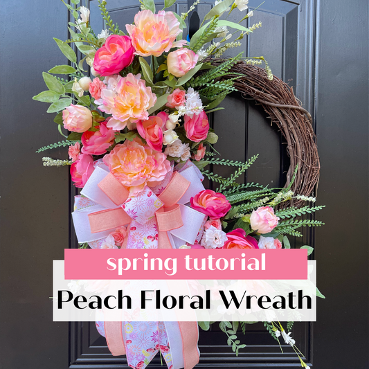 Peach Flower Wreath