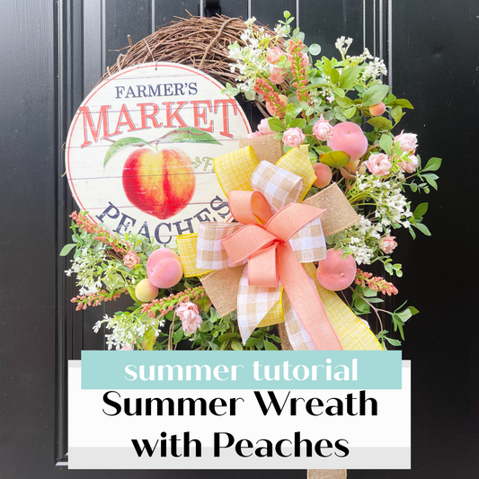 Summer Wreath with Peaches