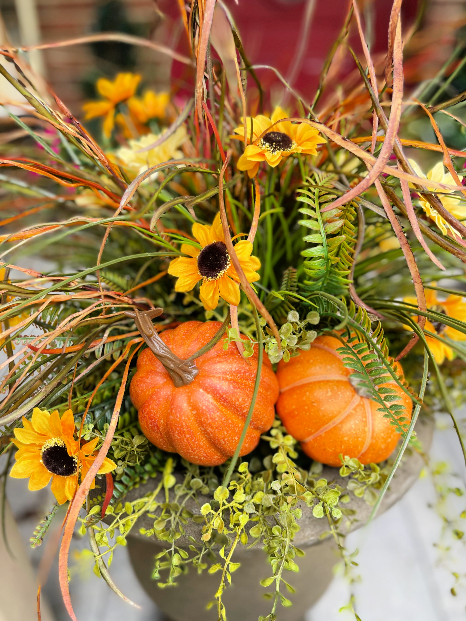 How to Make a Fall Urn Filler