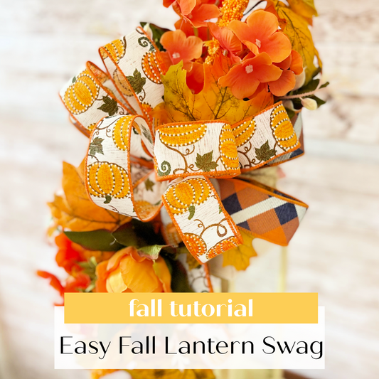 how to make a fall lantern swag