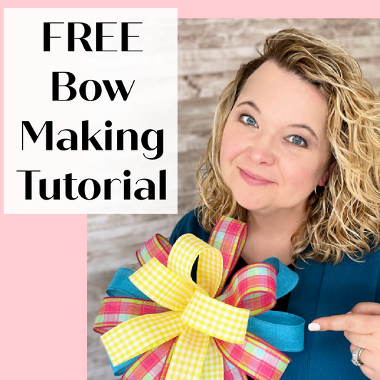 How to Make a Wreath Bow {FREE Resource}