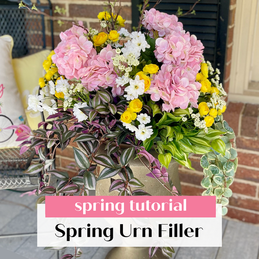 DIY Spring Urn Filler for Front Porch
